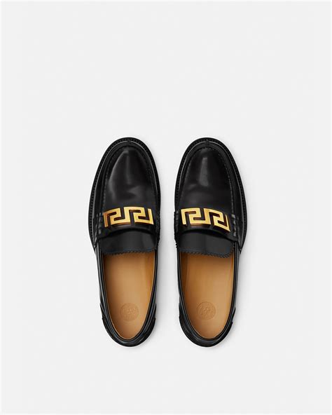 greca versace con strass|versace greca loafers male black.